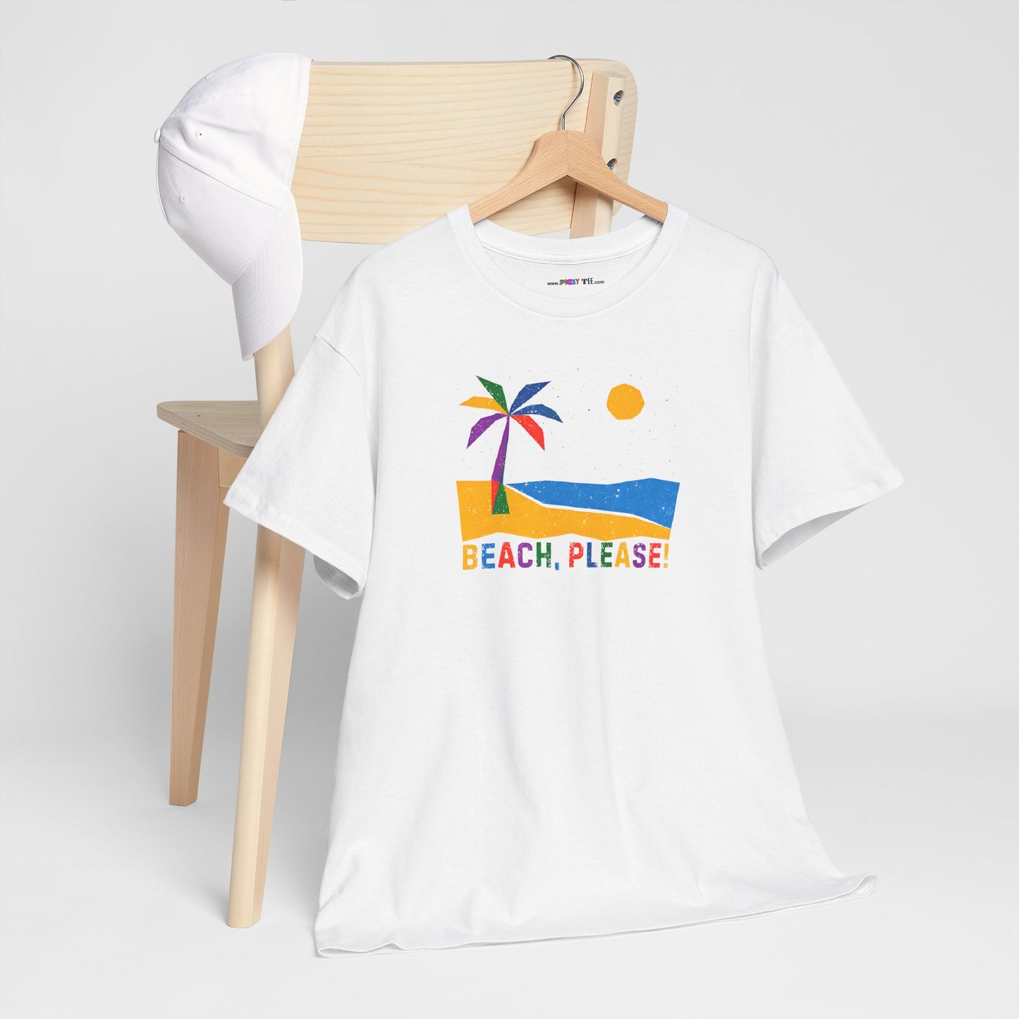 BEACH, PLEASE! Unisex Heavy Cotton Tee