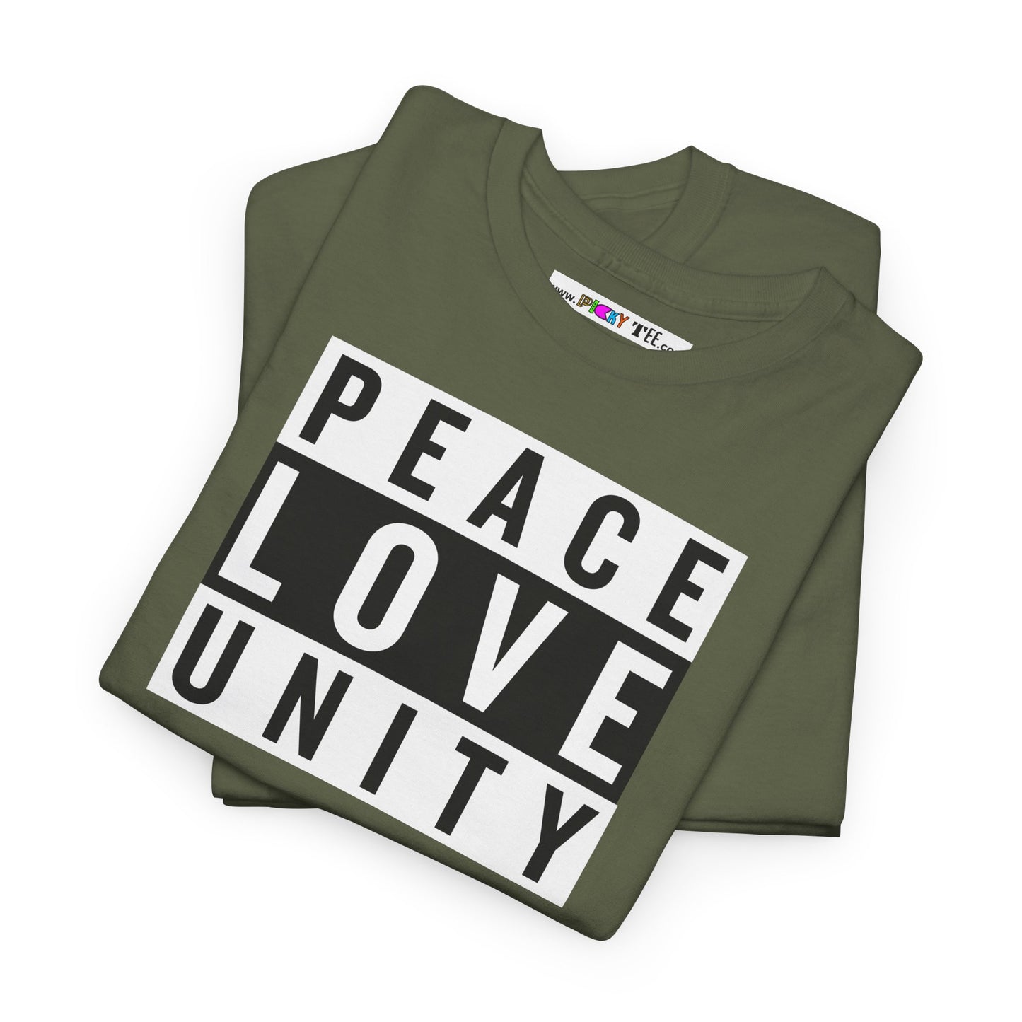 PEACELOVEUNITY Unisex Heavy Cotton Tee