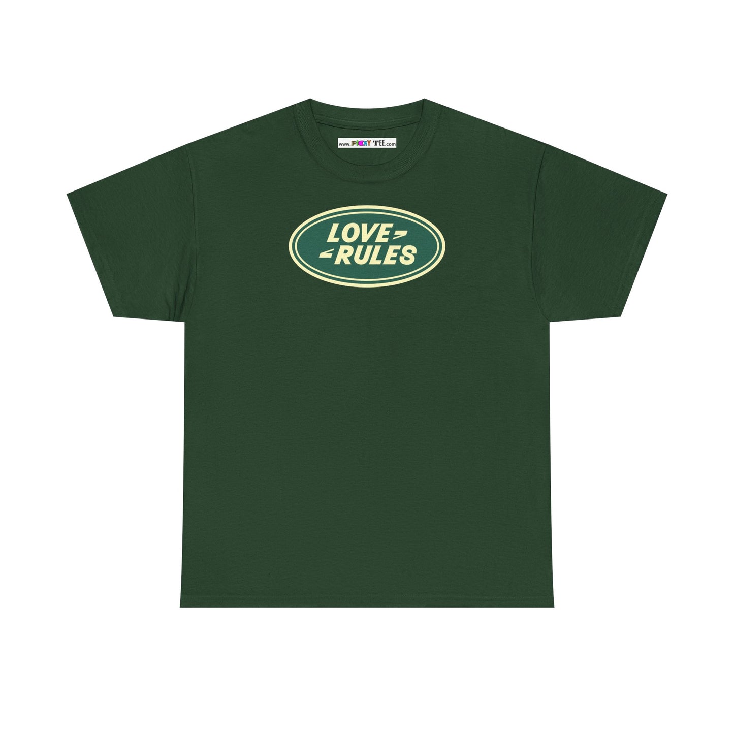 LOVE RULES Unisex Heavy Cotton Tee