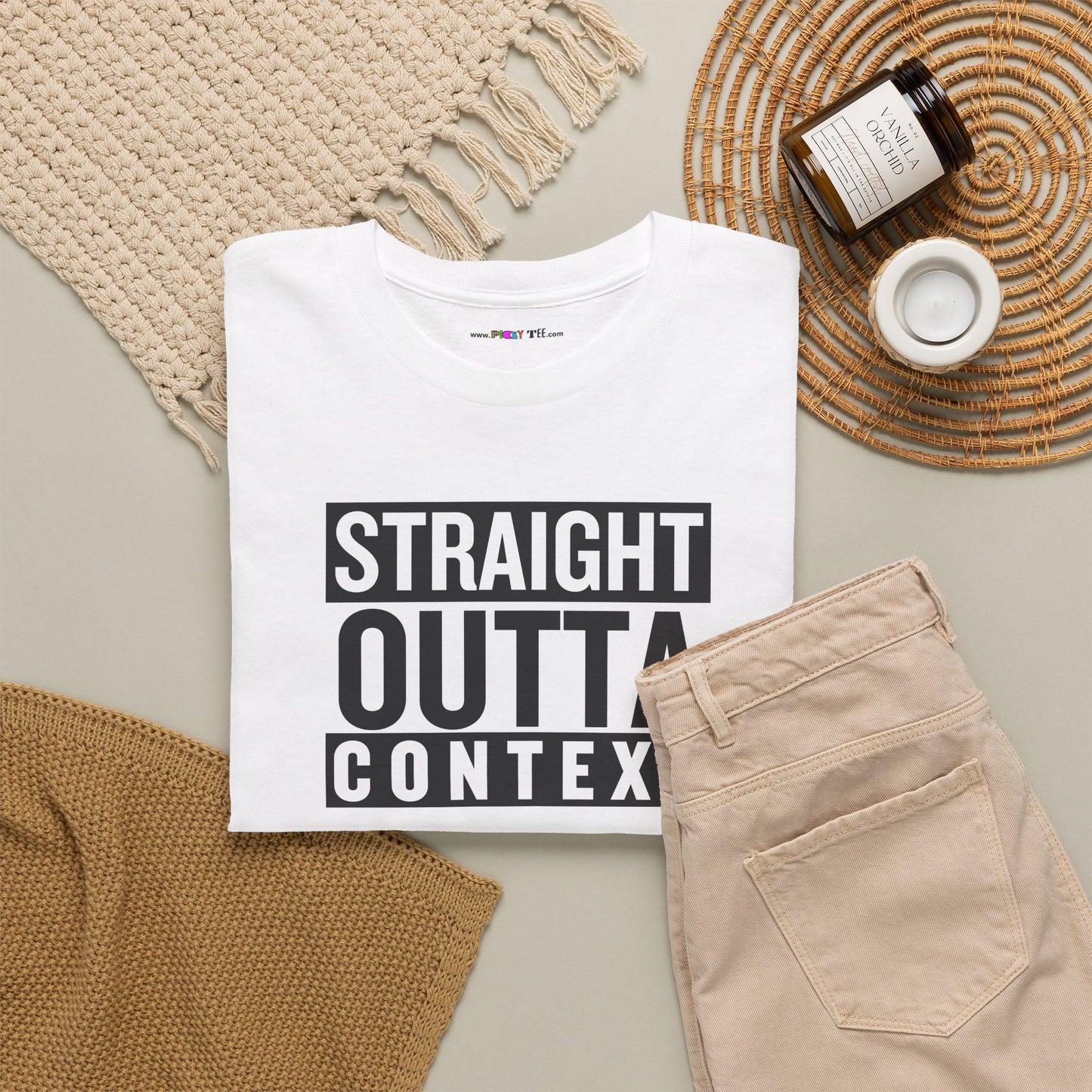 STRAIGHT OUTTA CONTEXT Unisex Heavy Cotton Tee