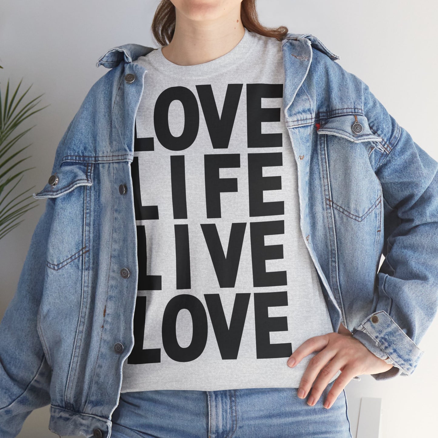 LOVE LIFE LIVE LOVE Unisex Heavy Cotton Tee