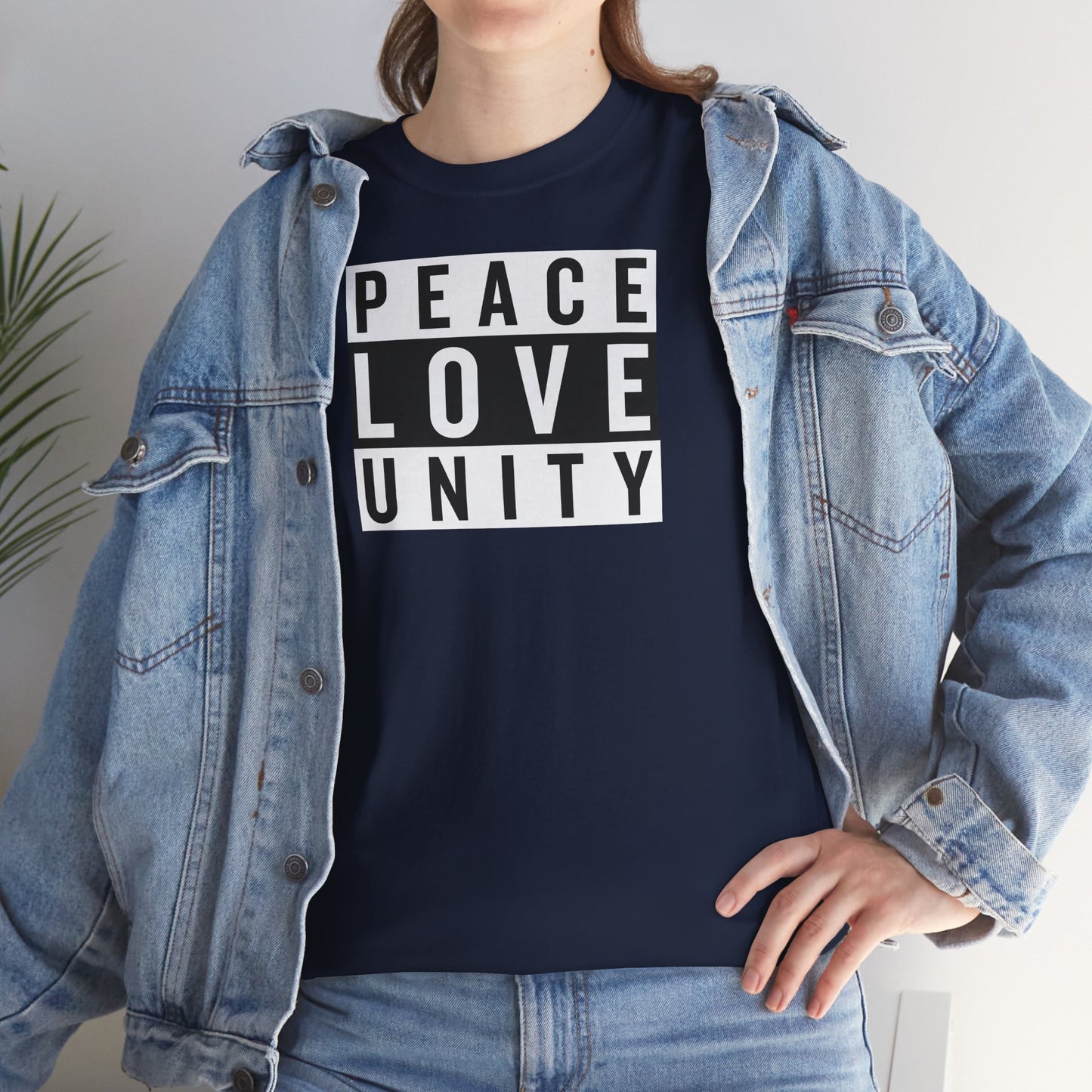 PEACELOVEUNITY Unisex Heavy Cotton Tee