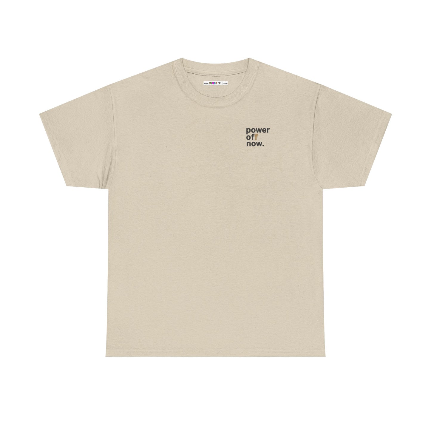 power off now Unisex Heavy Cotton Tee