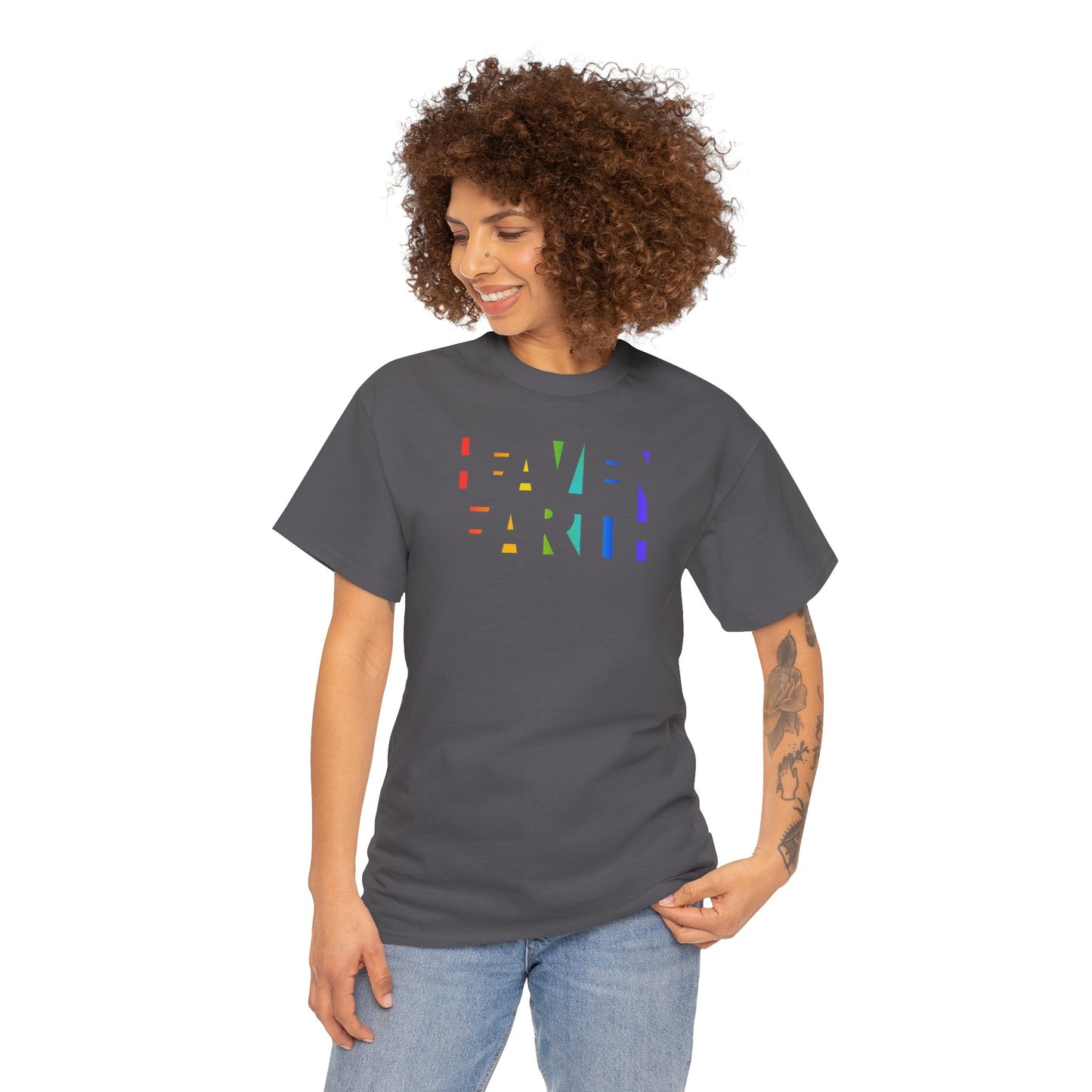 HEAVEN ON EARTH Unisex Heavy Cotton Tee — here now.