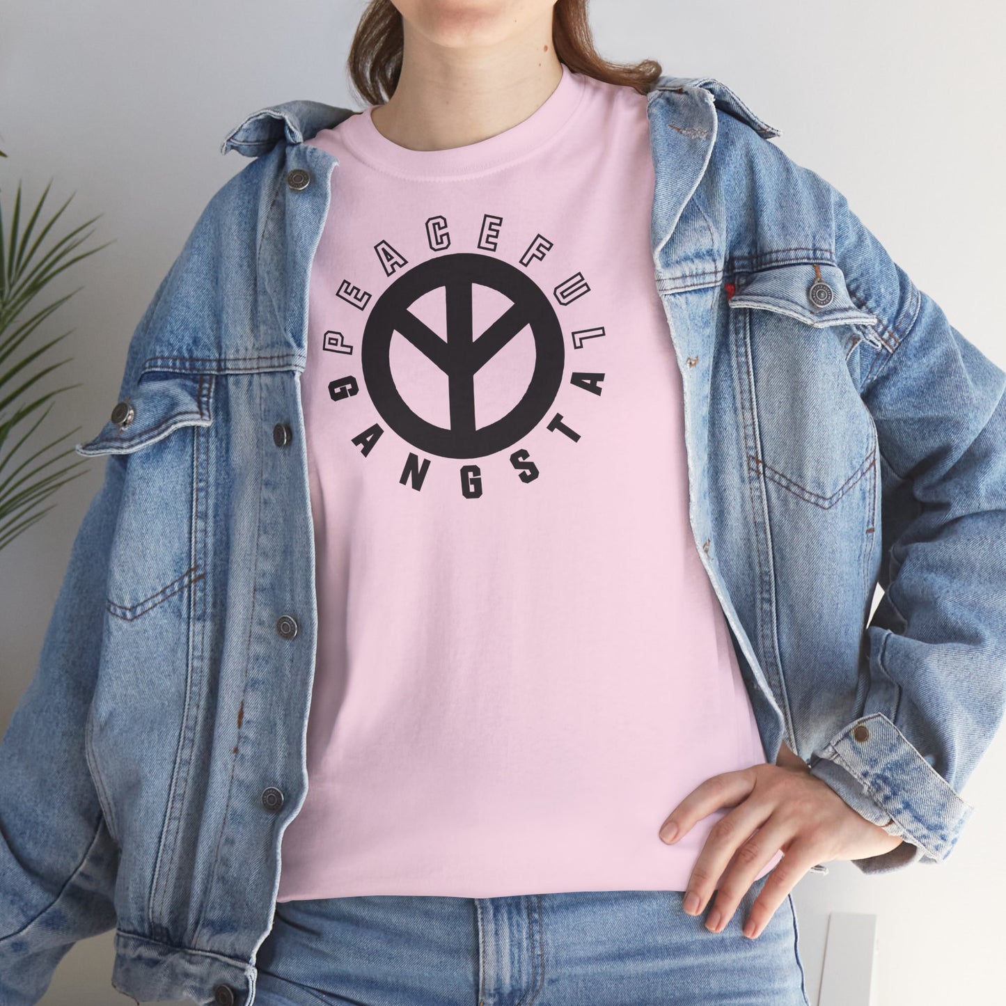 PEACEFUL GANGSTA Unisex Heavy Cotton Tee