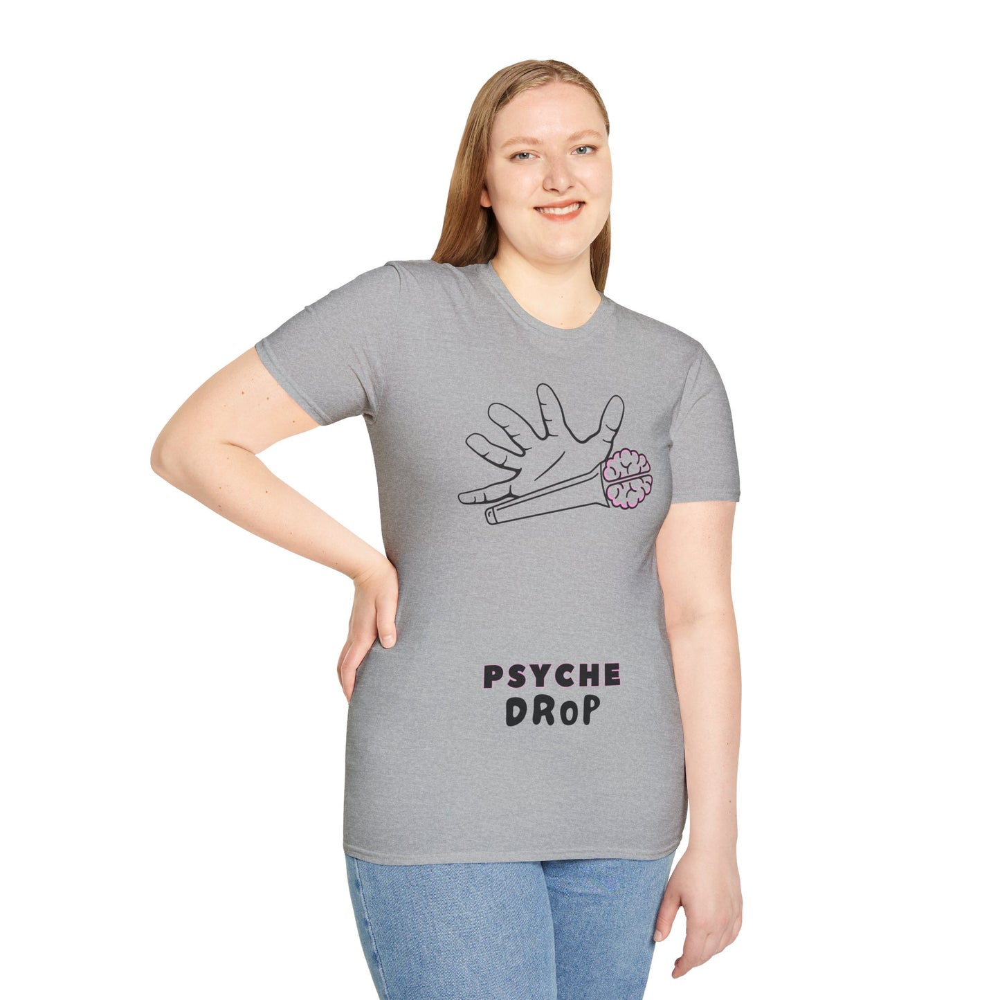 PSYCHE drop Unisex Softstyle 100% Cotton T-Shirt