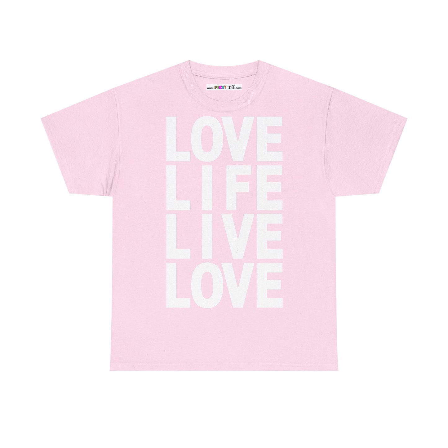 LOVE LIFE LIVE LOVE Unisex Heavy Cotton Tee