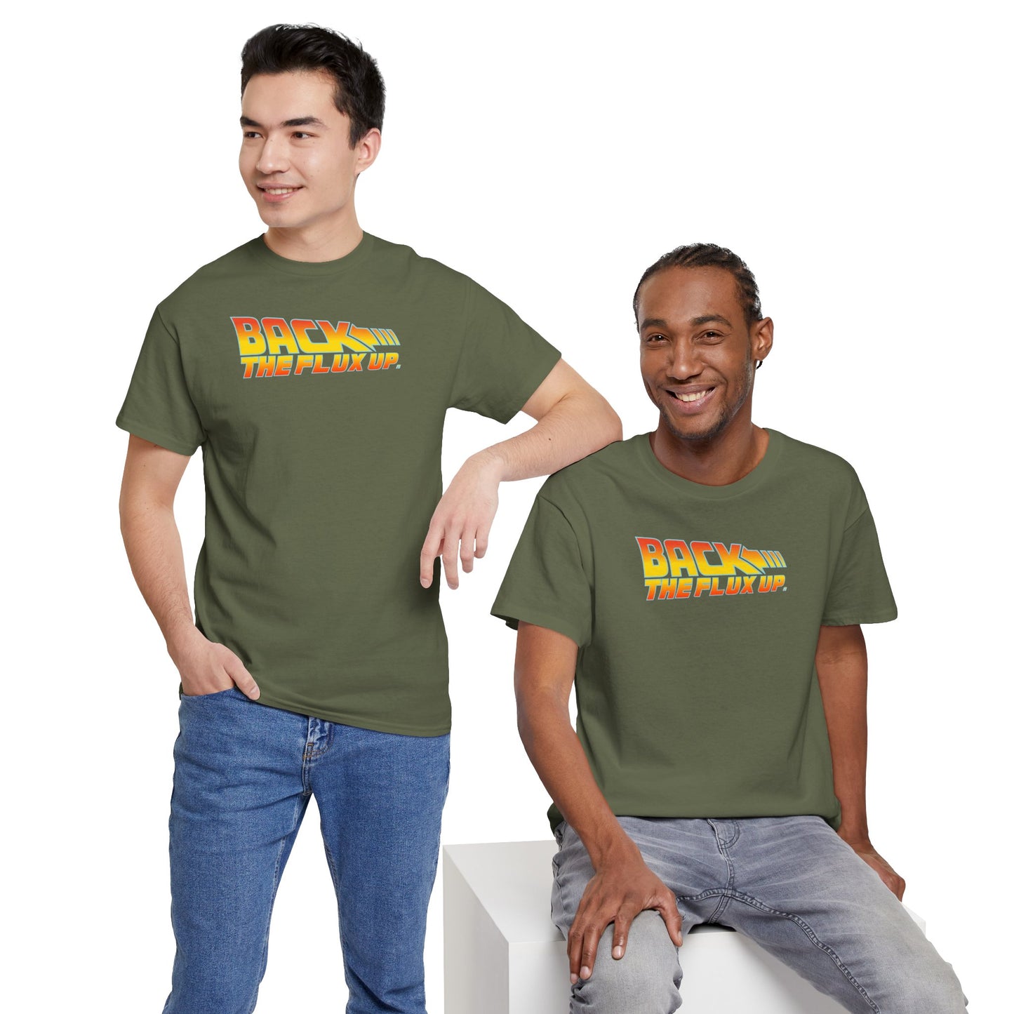 BACK THE FLUX UP Unisex Heavy Cotton Tee