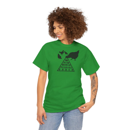 THE NEW WORLD PECKING ORDER Unisex Heavy Cotton Tee
