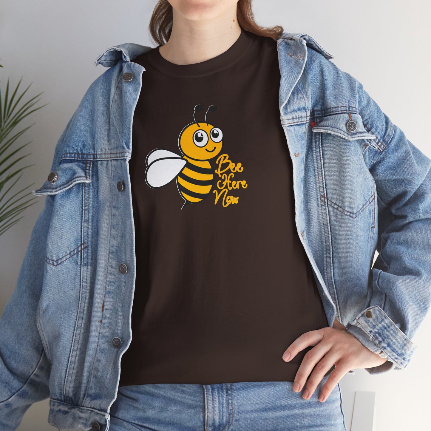 Bee Here Now Unisex Heavy Cotton Tee