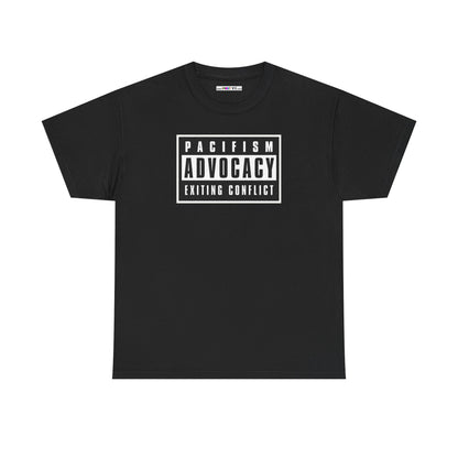 PACIFISM ADVOCACY EXITING CONFLICT Unisex Heavy Cotton Tee