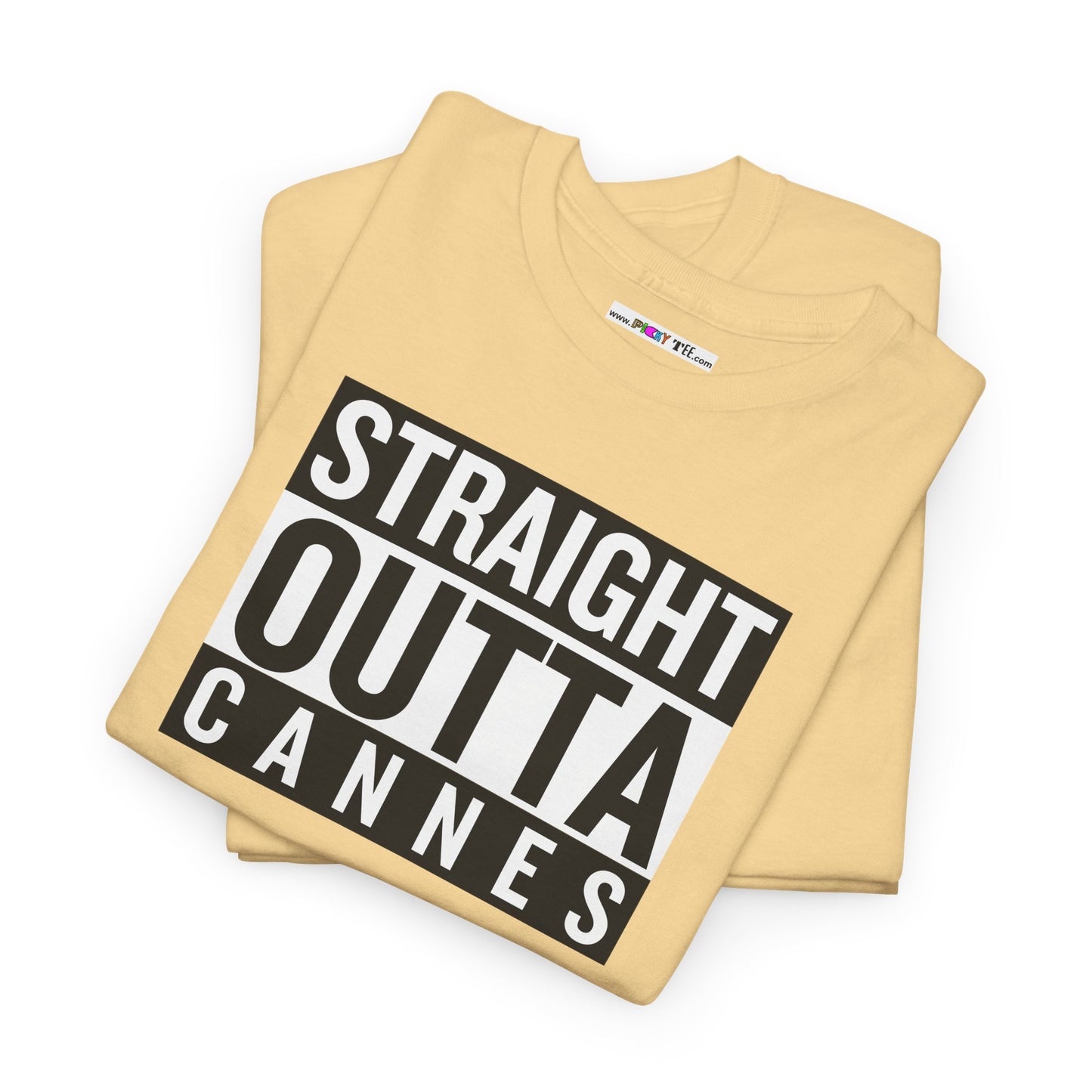 STRAIGHT OUTTA CANNES Unisex Heavy Cotton Tee