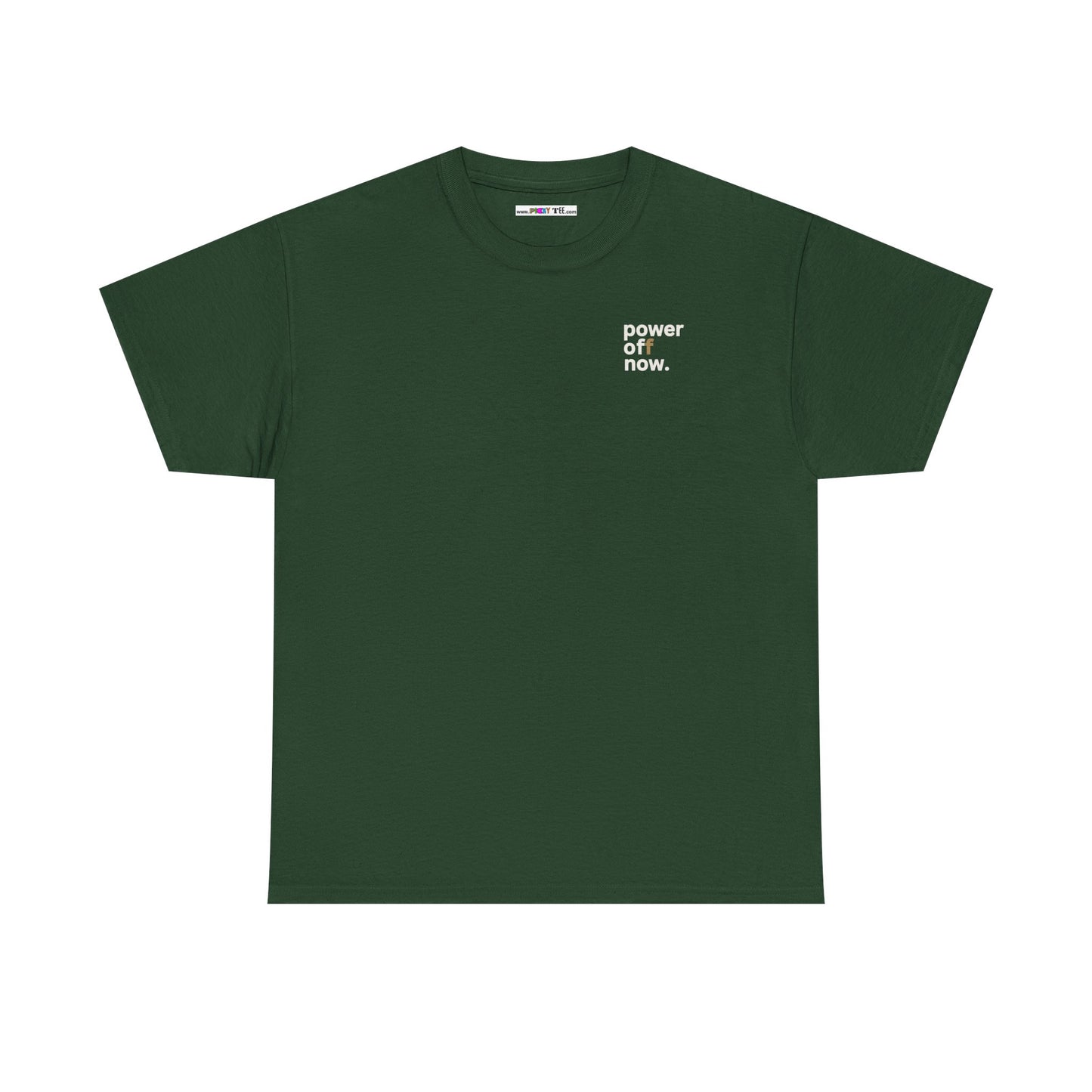 power off now Unisex Heavy Cotton Tee