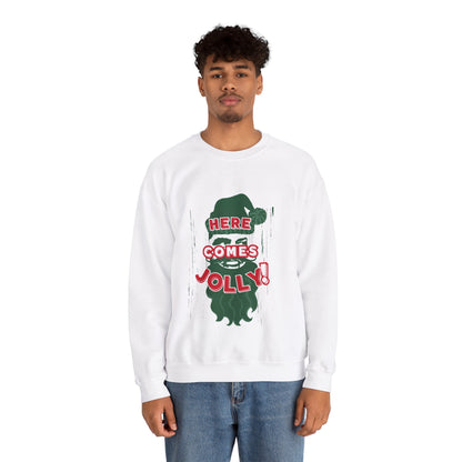 HERE COMES JOLLY! Unisex Heavy Blend™ Crewneck Sweatshirt