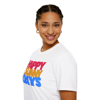 HAPPY SUNNY DAYS Unisex Softstyle 100% Cotton T-Shirt