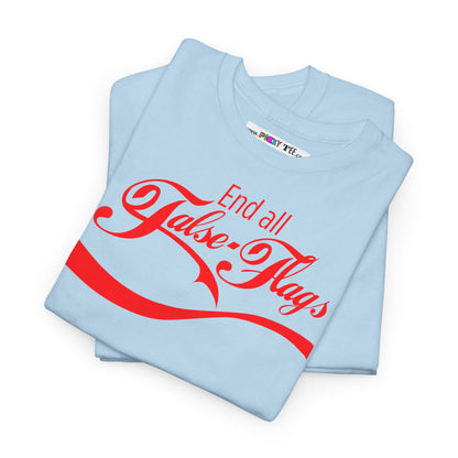 End all False Flags Unisex Heavy Cotton Tee