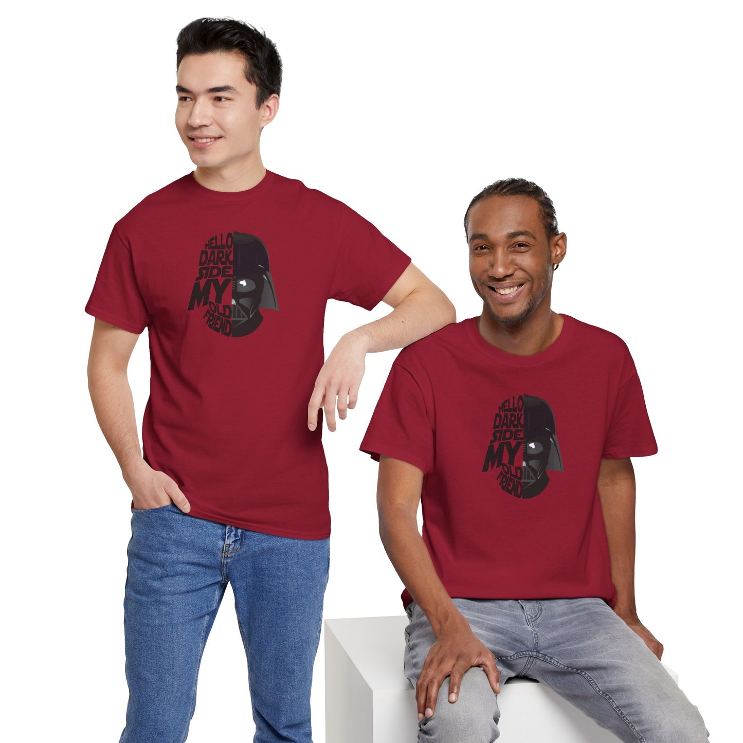 HELLO DARKSIDE MY OLD FRIEND Unisex Heavy Cotton Tee
