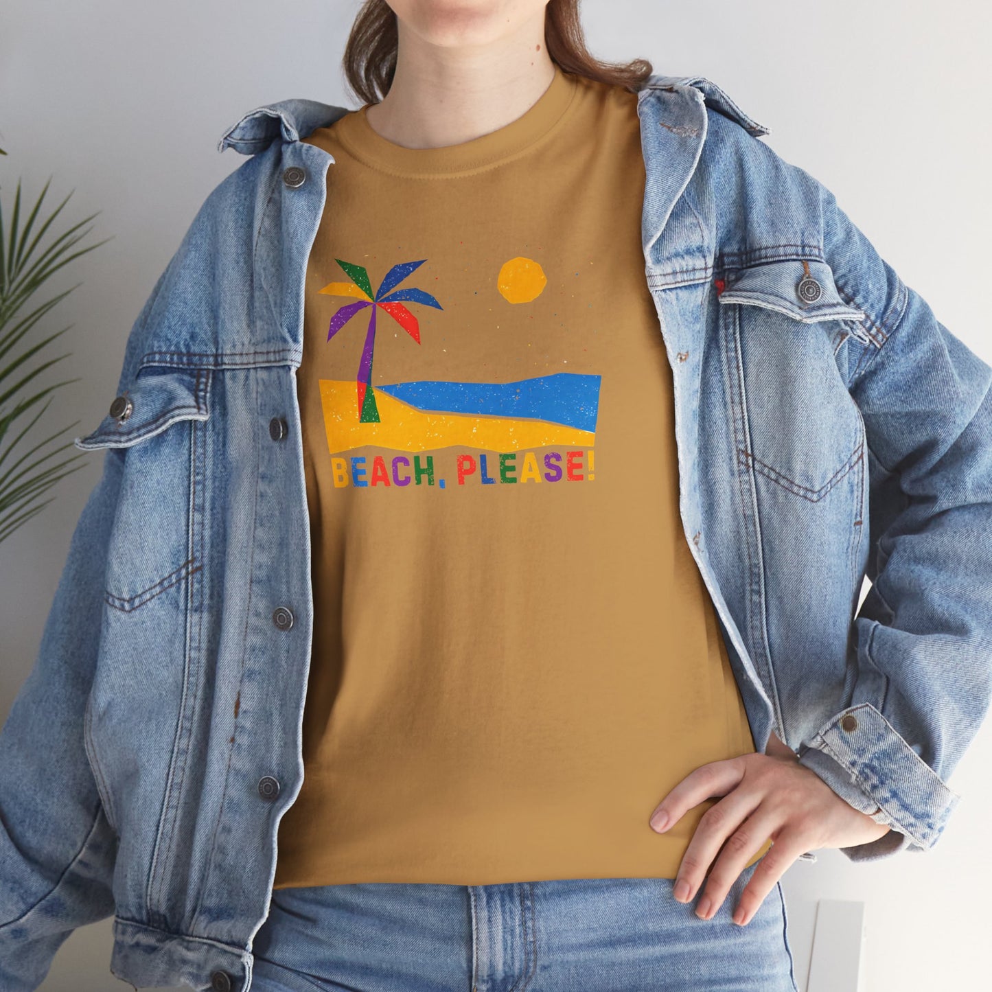 BEACH, PLEASE! Unisex Heavy Cotton Tee