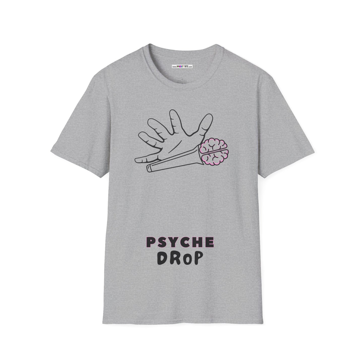 PSYCHE drop Unisex Softstyle 100% Cotton T-Shirt