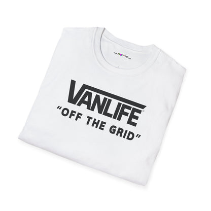 VANLIFE "OFF THE GRID". Unisex Softstyle 100% Cotton T-Shirt