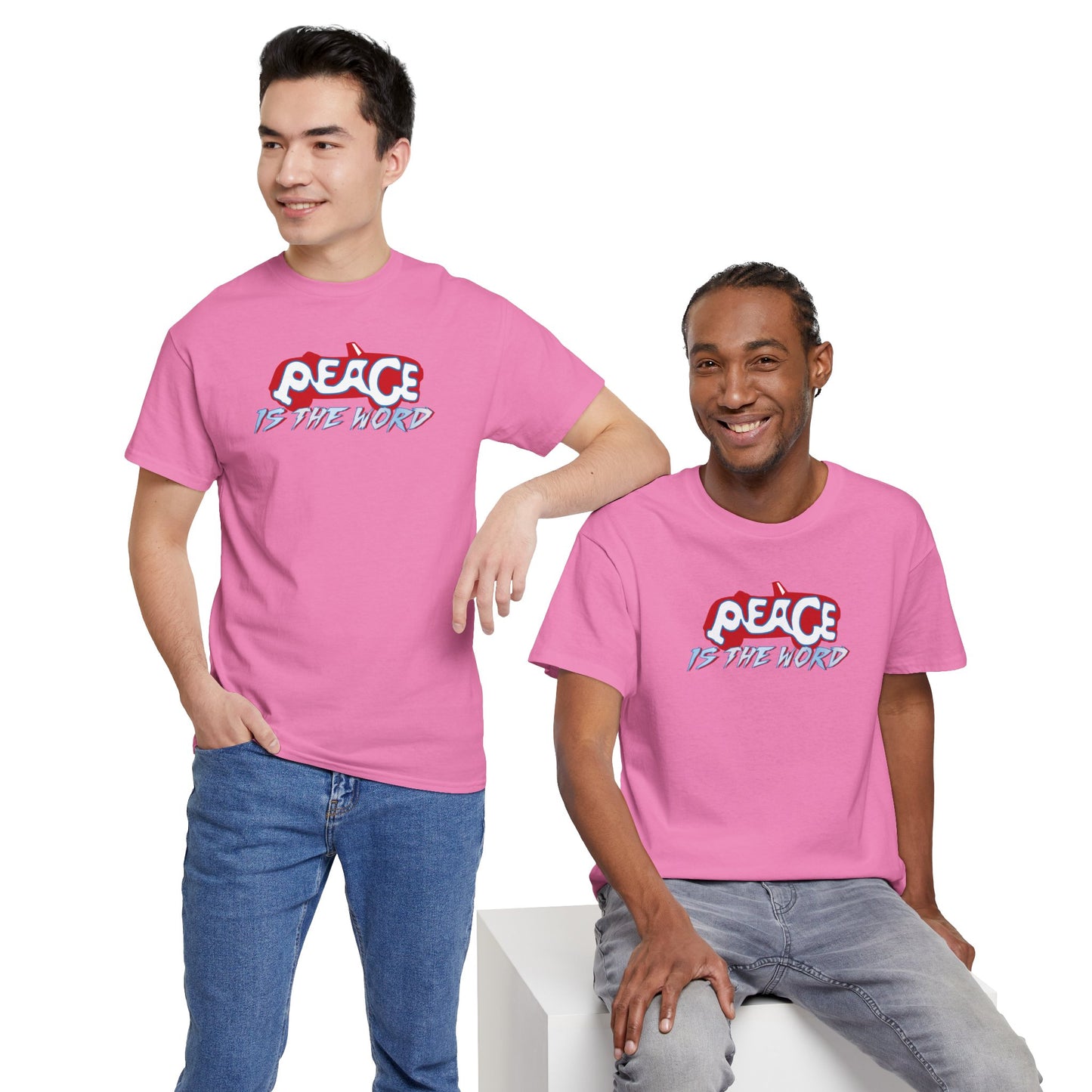 PEACE IS THE WORD Unisex Heavy Cotton Tee