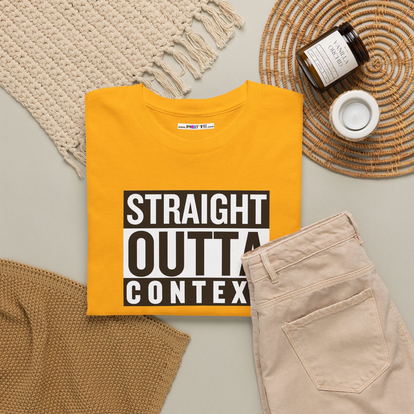 STRAIGHT OUTTA CONTEXT Unisex Heavy Cotton Tee
