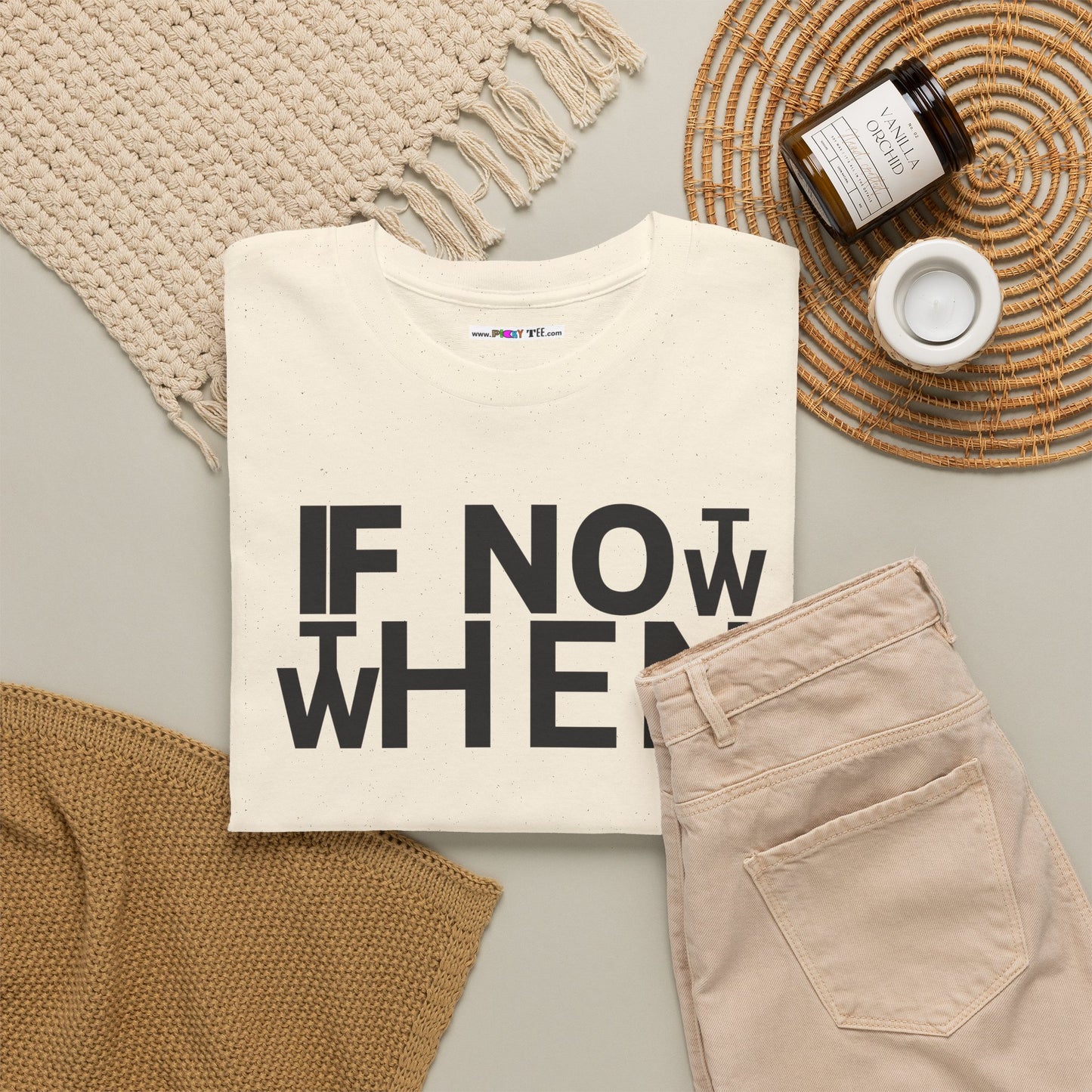 IF NOT NOW THEN WHEN Unisex Heavy Cotton Tee