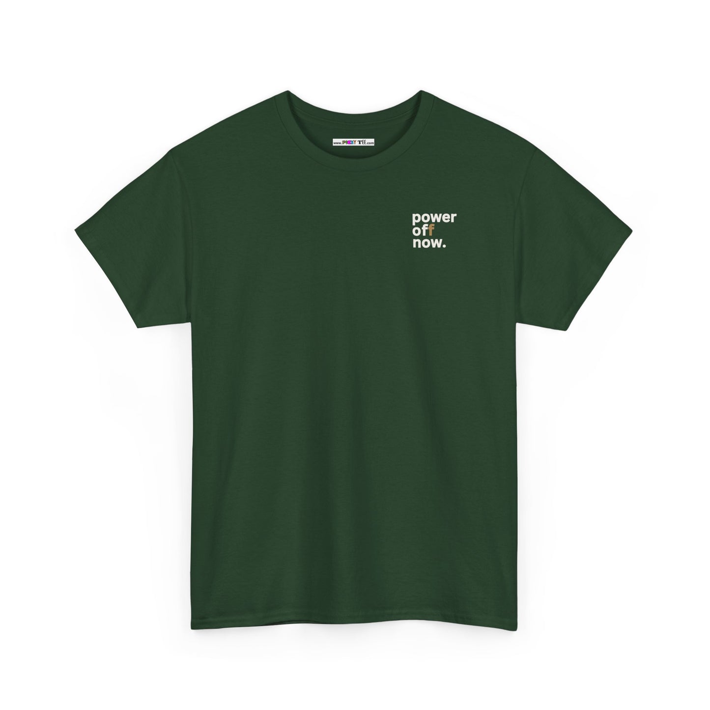 power off now Unisex Heavy Cotton Tee
