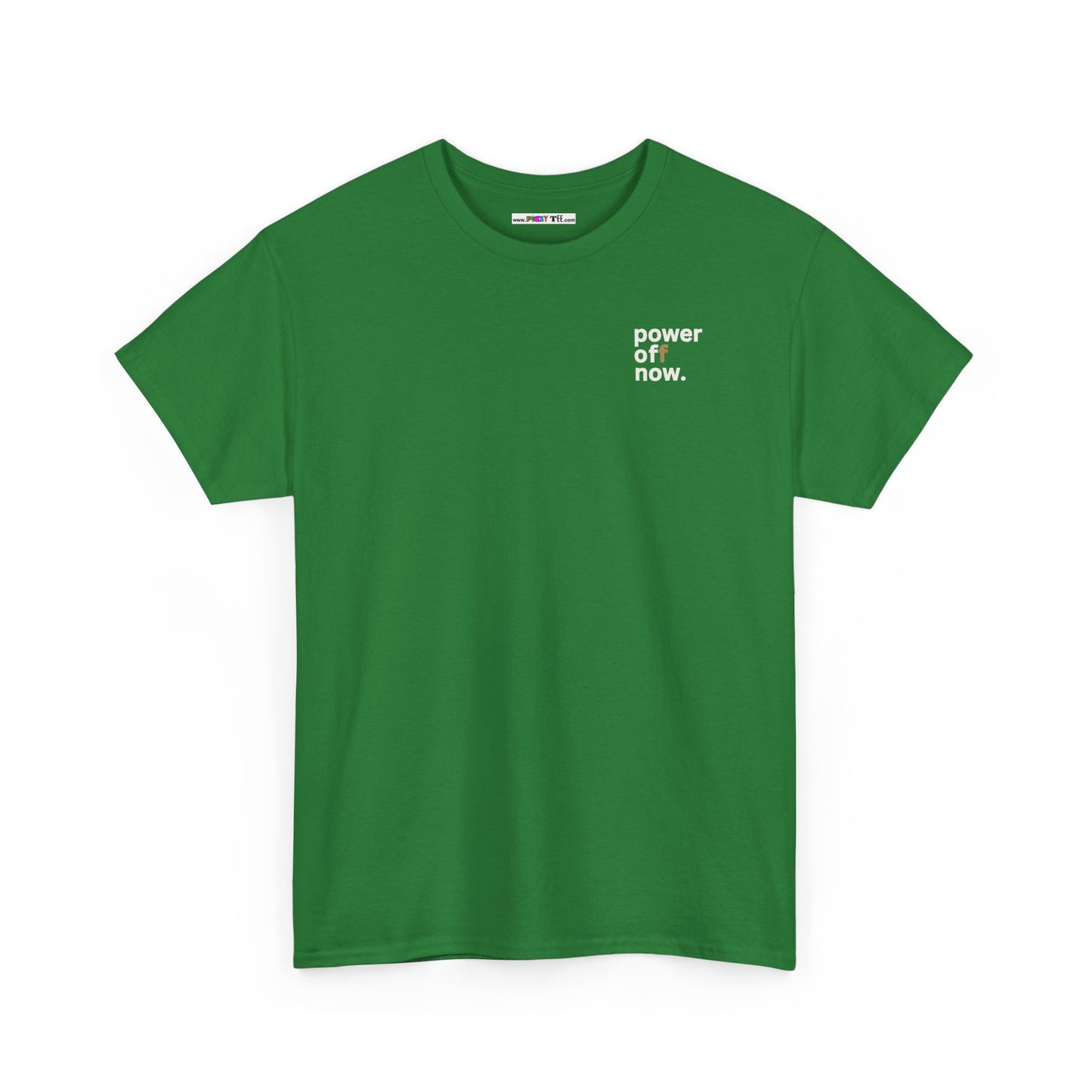 power off now Unisex Heavy Cotton Tee