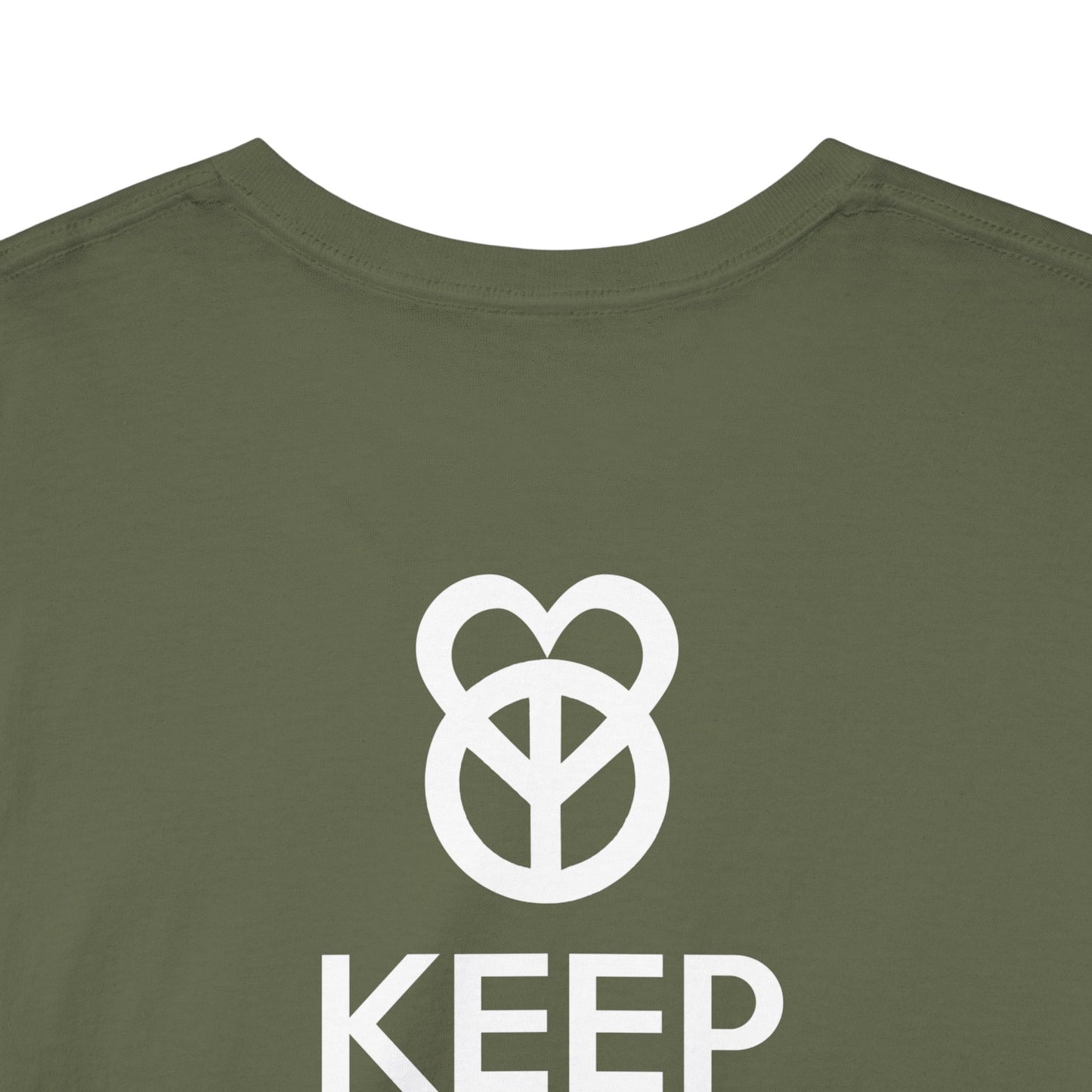 KEEP PEACE AND LOVE ON Unisex Heavy Cotton Tee