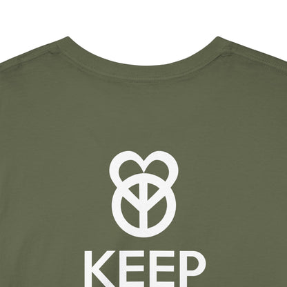 KEEP PEACE AND LOVE ON Unisex Heavy Cotton Tee