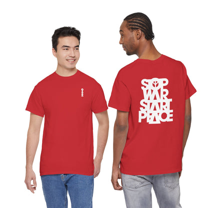 STOP WAR START PEACE Unisex Heavy Cotton Tee