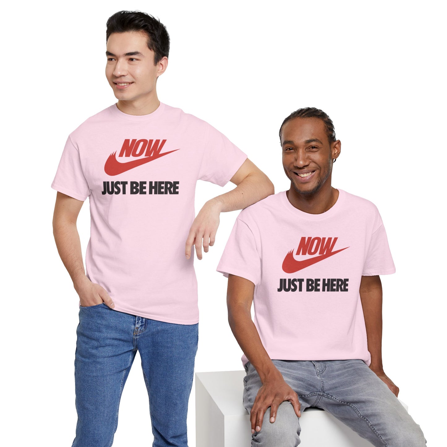 NOW JUST BE HERE Unisex Heavy Cotton Tee