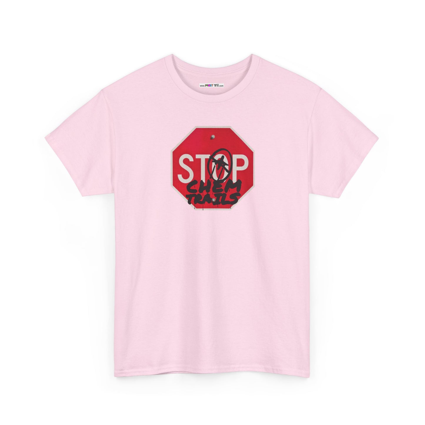STOP chem trails Unisex Heavy Cotton Tee