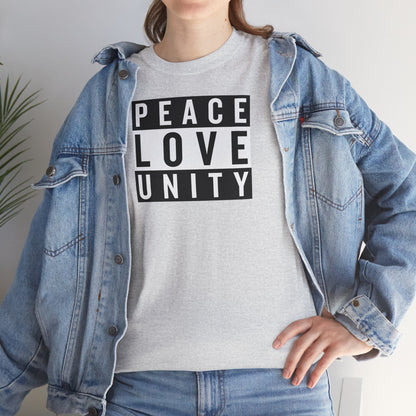 PEACELOVEUNITY Unisex Heavy Cotton Tee