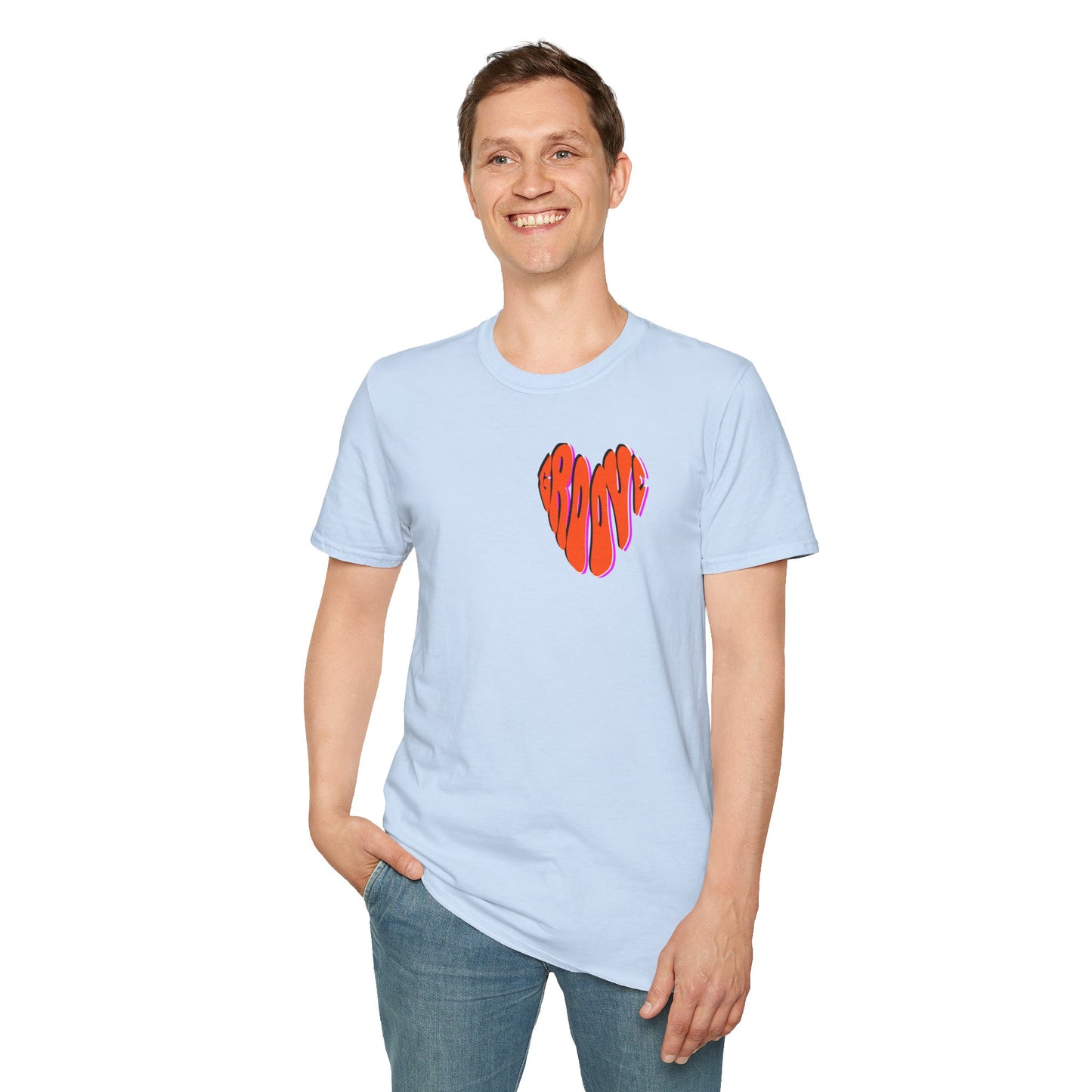 GROOVE is in THE HEART Unisex Softstyle 100% Cotton T-Shirt