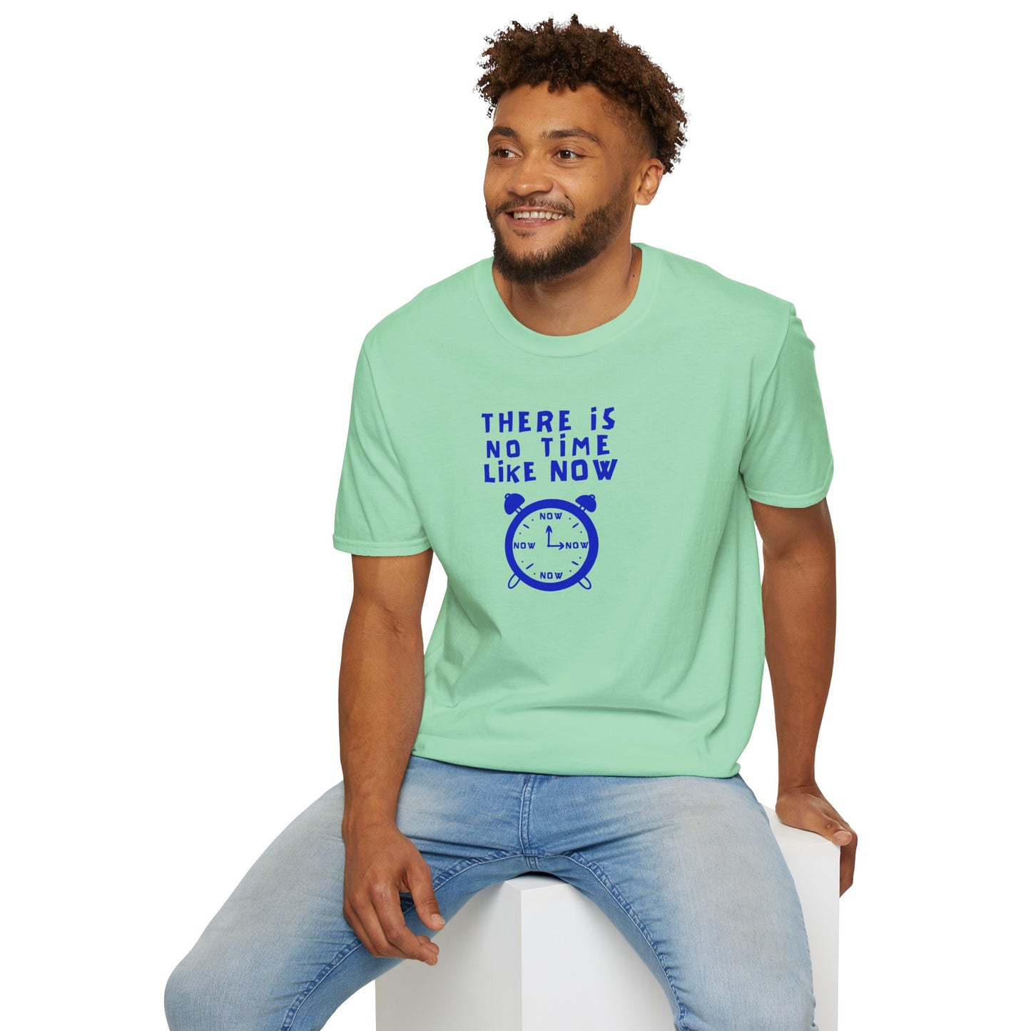 THERE IS NO TIME LIKE NOW Unisex Softstyle 100% Cotton T-Shirt