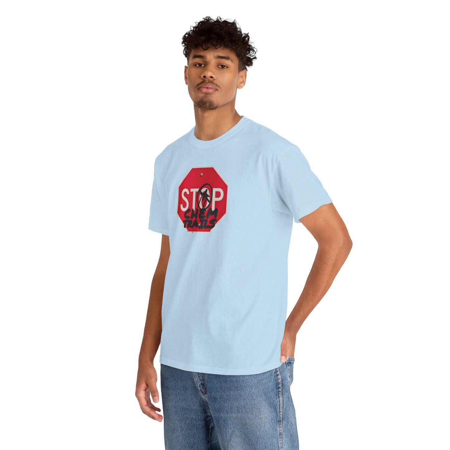 STOP chem trails Unisex Heavy Cotton Tee