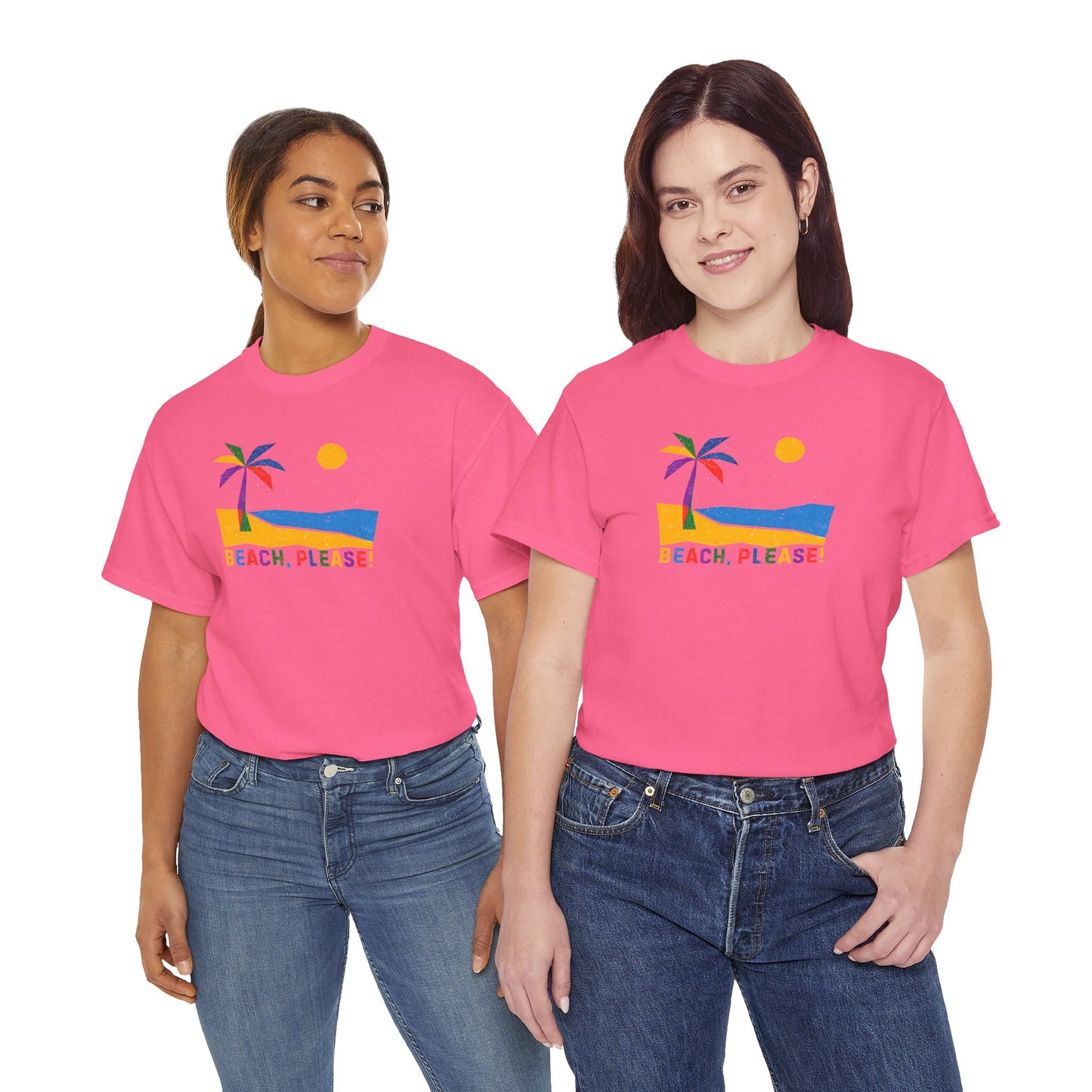 BEACH, PLEASE! Unisex Heavy Cotton Tee