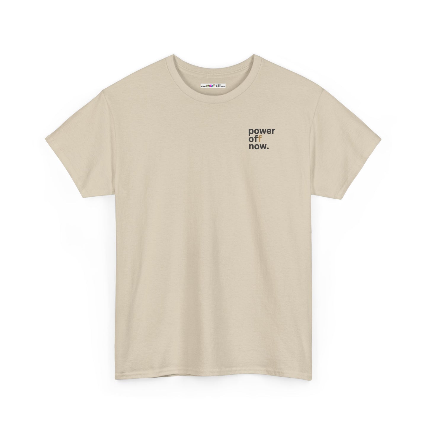 power off now Unisex Heavy Cotton Tee