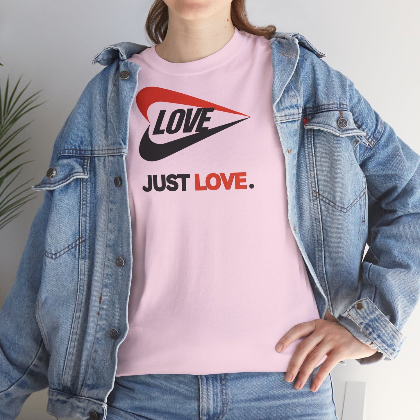 LOVE JUST LOVE. Unisex Heavy Cotton Tee