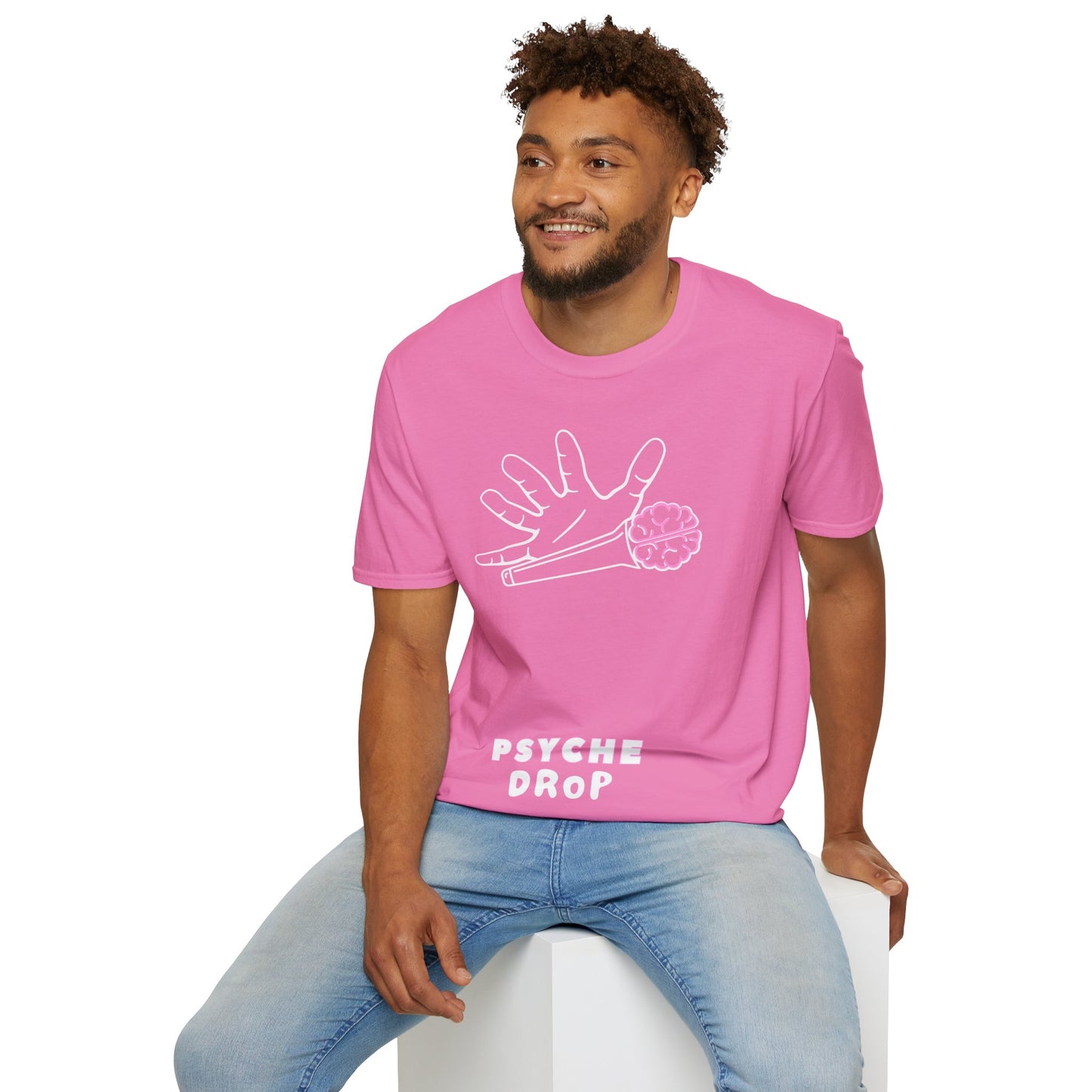 PSYCHE drop Unisex Softstyle 100% Cotton T-Shirt