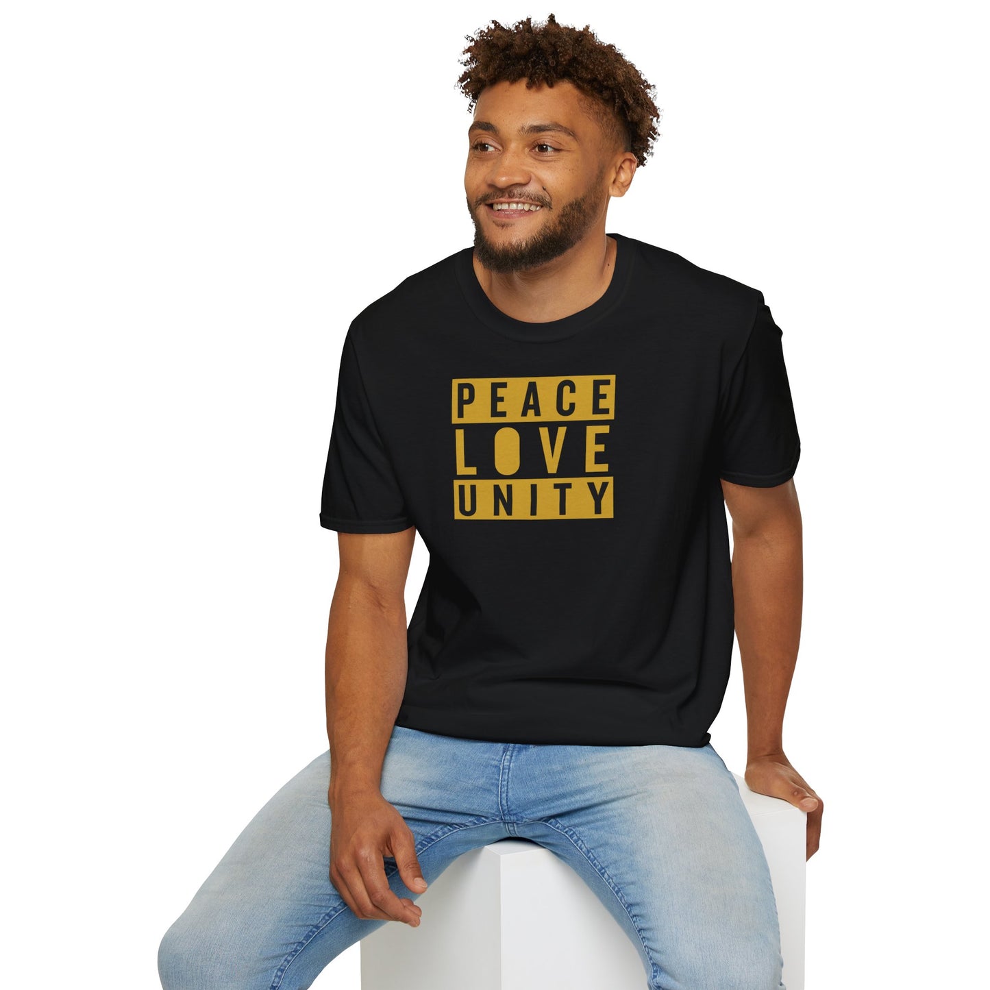 PEACE-LOVE-UNITY Unisex Softstyle 100% Cotton T-Shirt