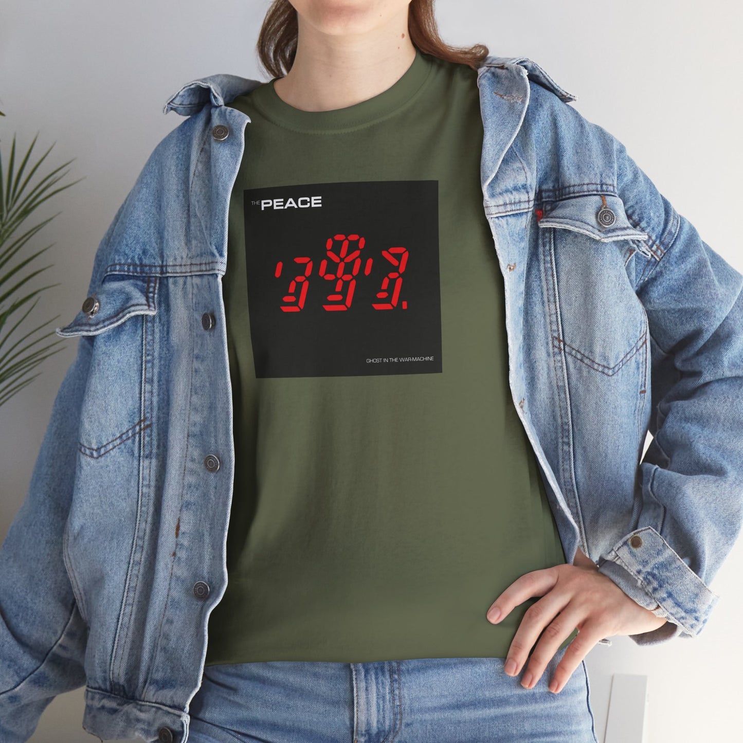 the PEACE ghost in the war-machine Unisex Heavy Cotton Tee