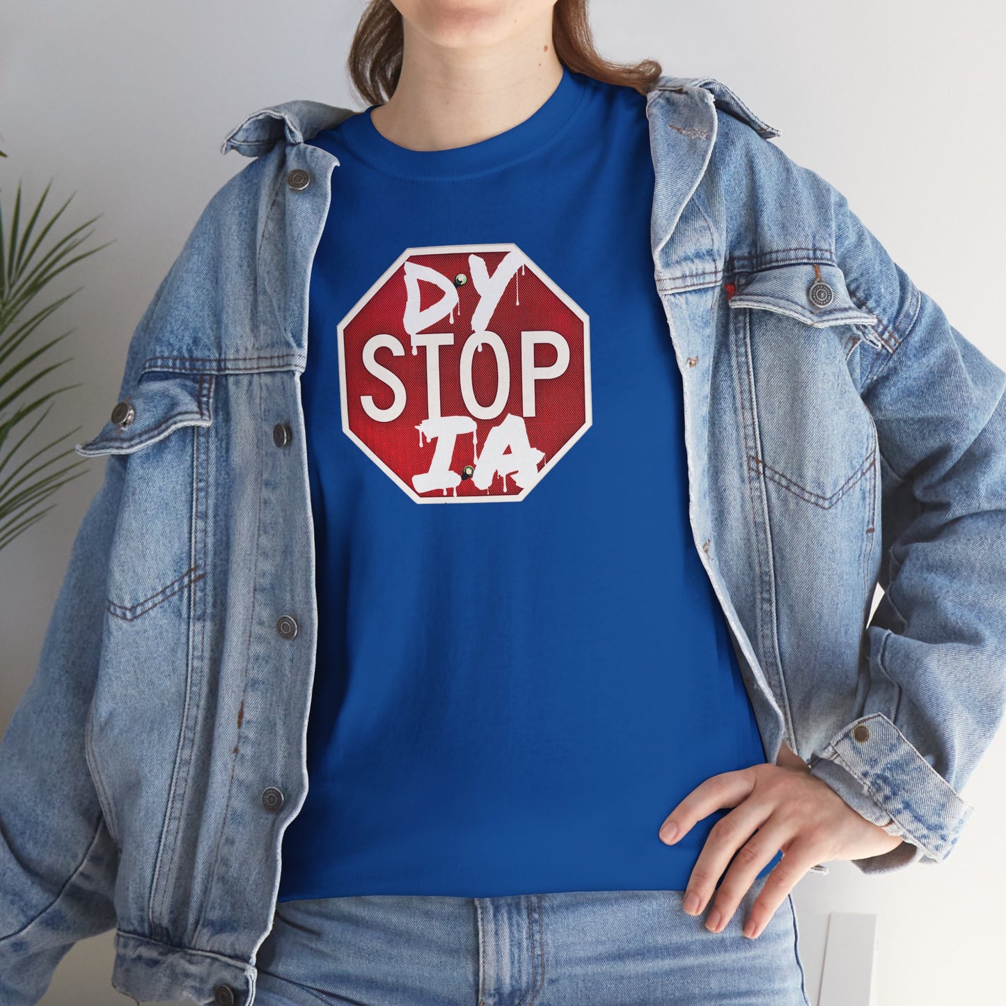 STOP DYSTOPIA Unisex Heavy Cotton Tee