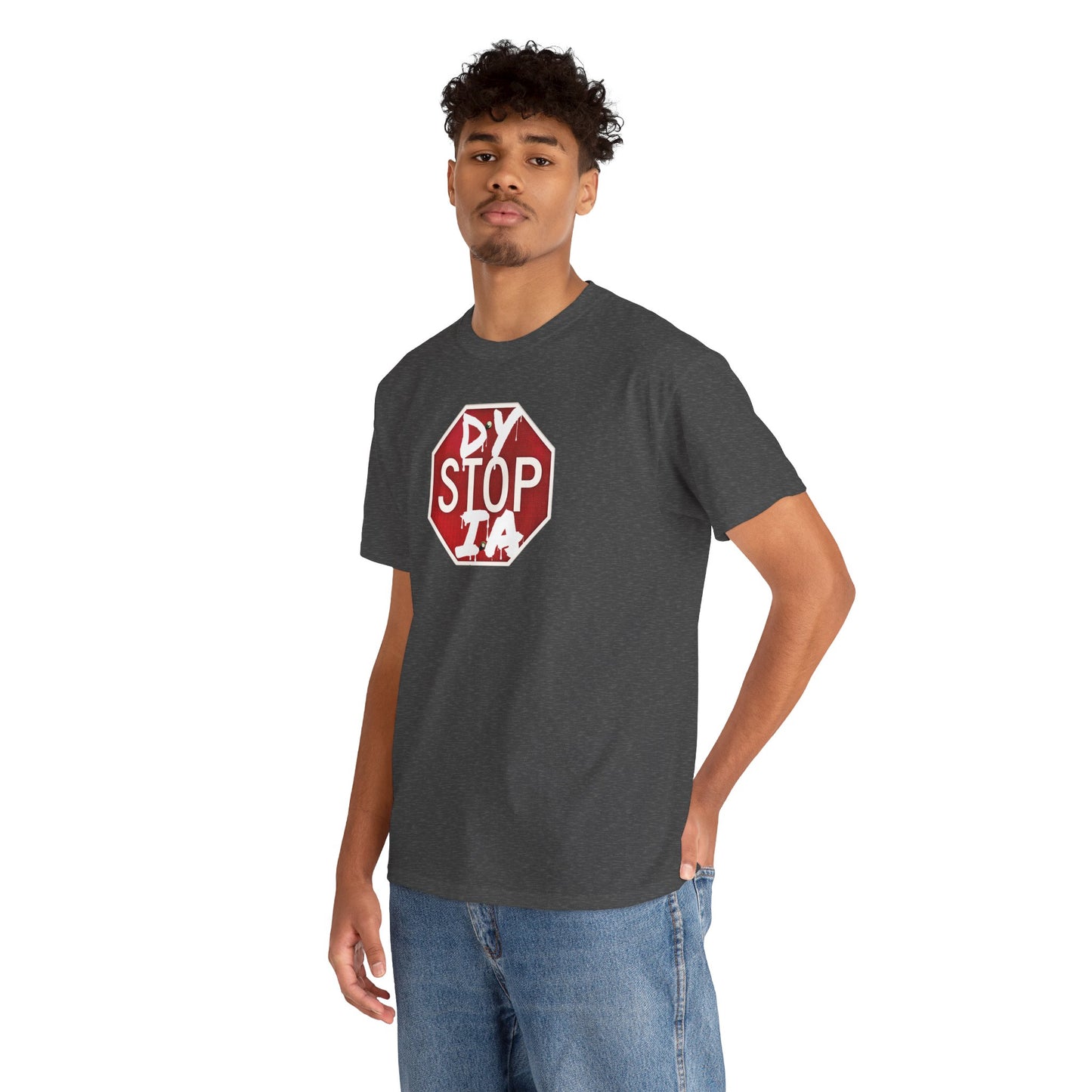 STOP DYSTOPIA Unisex Heavy Cotton Tee