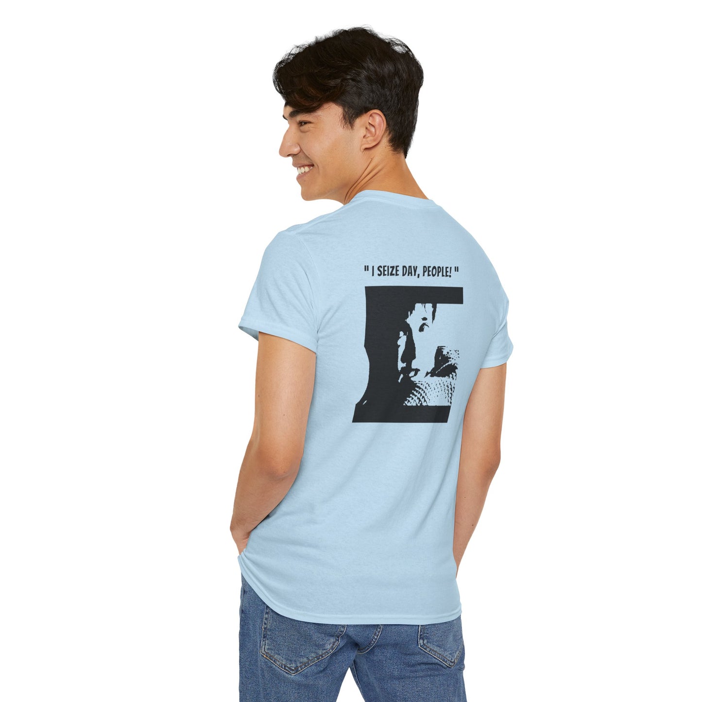 CARPE DIEM "I SEIZE DAY, PEOPLE" Unisex Heavy Cotton Tee