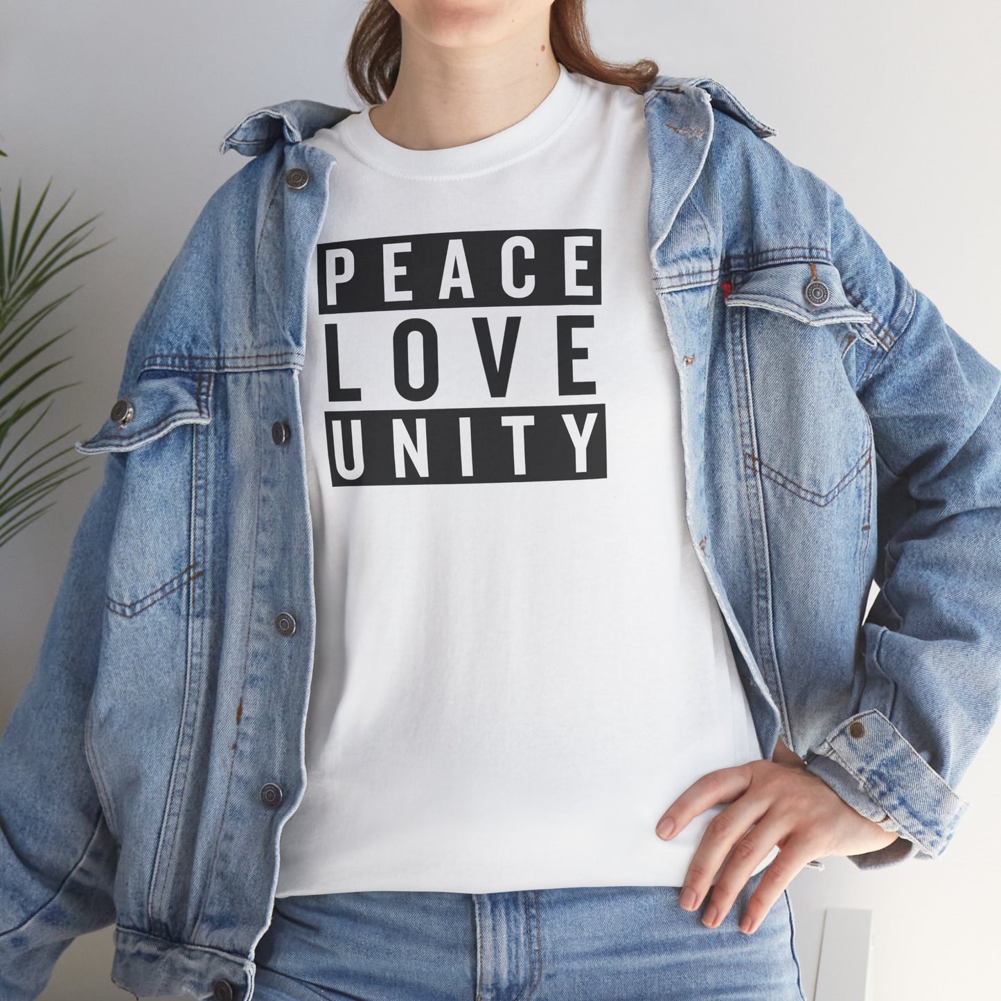 PEACELOVEUNITY Unisex Heavy Cotton Tee