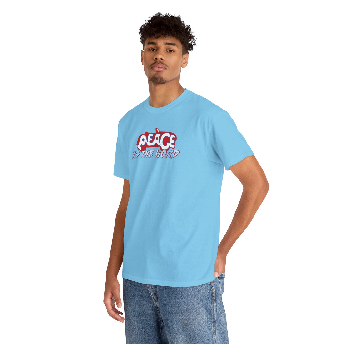 PEACE IS THE WORD Unisex Heavy Cotton Tee